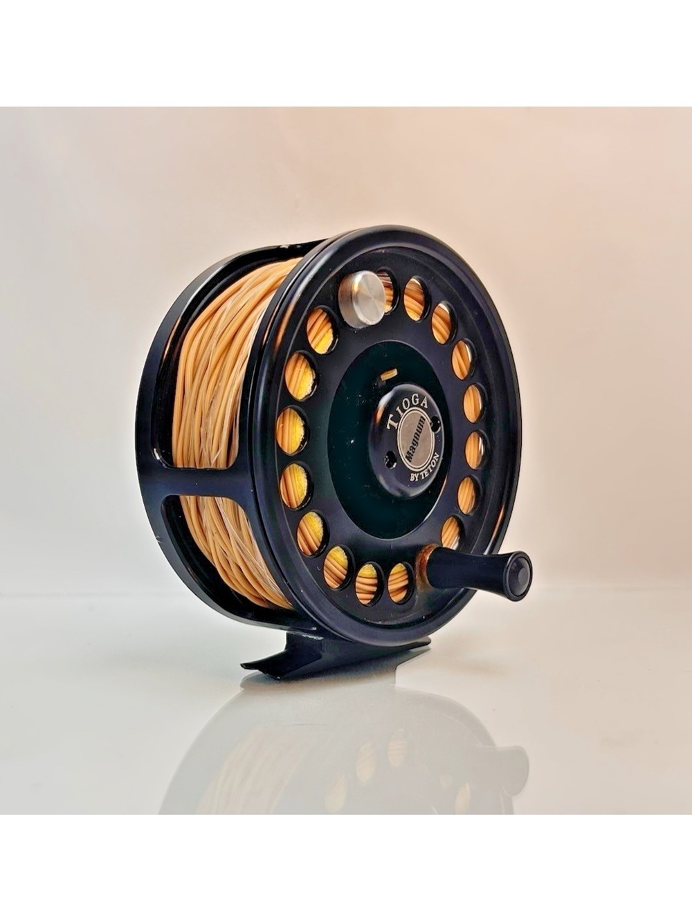 Vintage Teton Tioga Number 10 (10wt) Fly Reel Made In USA Black